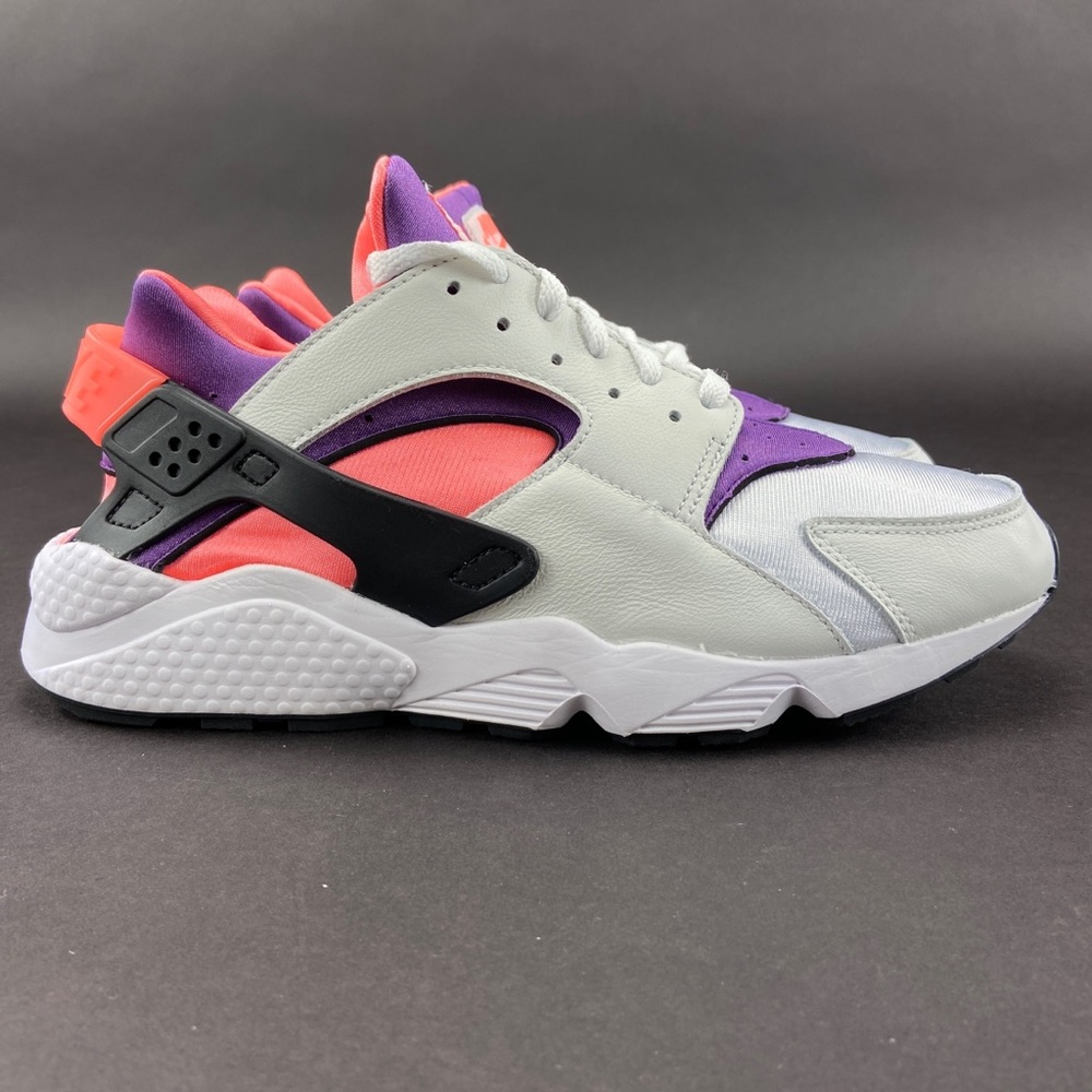 Nike Men's Air Huarache White Purple Mango Shoes
